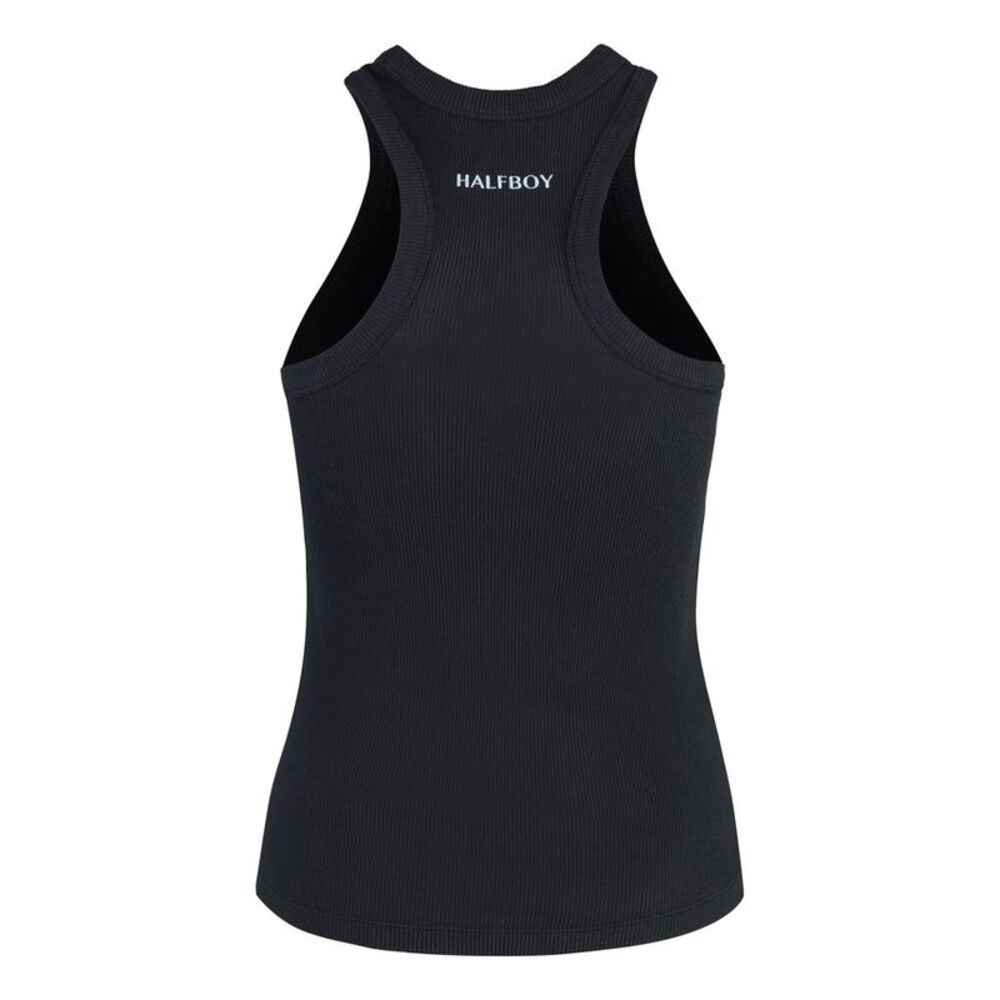 HALFBOY Ribbed Racerback Tank Top Women BLACK T-Shirts & Tops